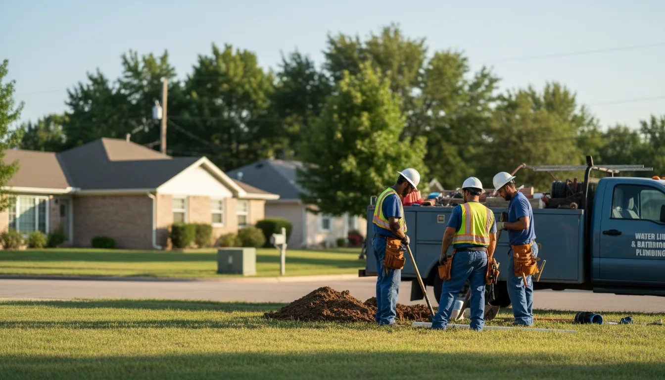 Residential water line and bathroom plumbing service in Paris, OH